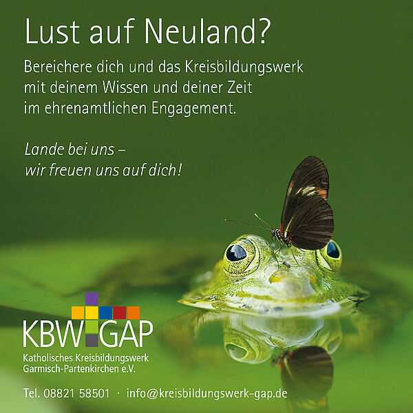 Plakatwerbung Ehrenamt "Lust auf Neuland?"